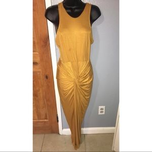 Mind Code Mustard Yellow Wrap Dress